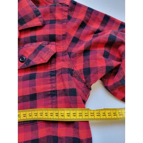 Columbia Red Plaid Long Sleeve Button Down Collared Regular Fit Size M Outdoor - Picture 8 of 10
